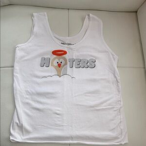 Hooters Angel White tank top Size Small